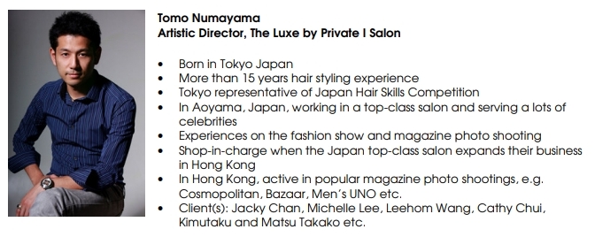Tomo Numayama featured in CosmoProf Asia 2010